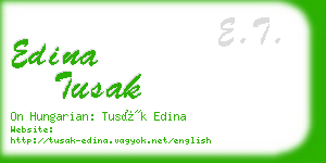 edina tusak business card